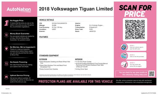 volkswagen tiguan limited 2018 WVGAV7AX3JK005723 image volkswagen tiguan limited 2018 WVGAV7AX3JK005723 image